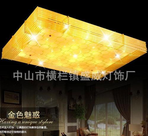 金色豪华彩LED长方水晶吸顶灯 客厅卧室都能驾驭的水晶灯选购指南